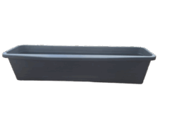 אדנית פלסטיק תפן 80 ס"מ - אפור כהה